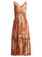 See By Chloé Drawstring-waist Jungle-print Cotton-blend Dress