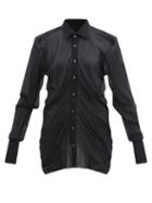 Matchesfashion.com Maison Margiela - Silk-blend Chiffon Shirt - Womens - Black