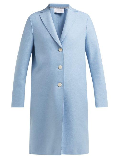 Matchesfashion.com Harris Wharf London - Pressed Wool Overcoat - Womens - Light Blue