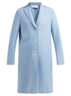 Matchesfashion.com Harris Wharf London - Pressed Wool Overcoat - Womens - Light Blue