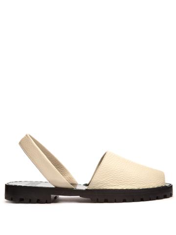 Goya Pebbled-leather Slingback Sandals