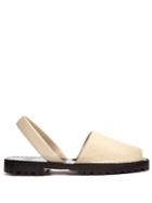 Goya Pebbled-leather Slingback Sandals