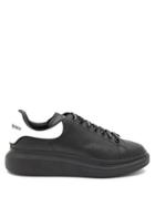 Mens Shoes Alexander Mcqueen - Raised-sole Low-top Leather Trainers - Mens - Black