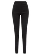 Ladies Rtw Jil Sander - Ribbed Slubbed-jersey Leggings - Womens - Black
