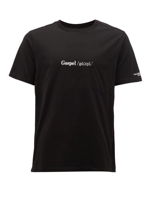 Matchesfashion.com Takahiromiyashita Thesoloist. - Gospel-print Cotton T-shirt - Mens - Black