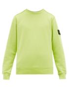 Matchesfashion.com Stone Island - Logo Patch Cotton Jersey Sweatshirt - Mens - Light Green