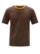 Matchesfashion.com Fendi - Zucca Ff Logo-print Cotton-jersey T-shirt - Mens - Multi