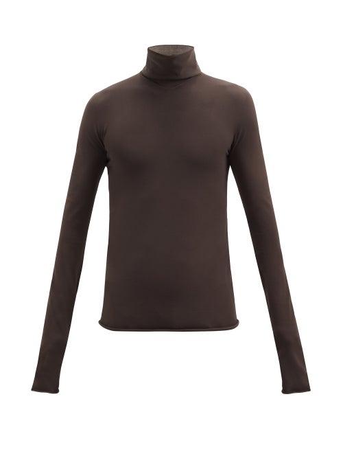 Matchesfashion.com Bottega Veneta - Jersey Roll-neck Sweater - Mens - Brown