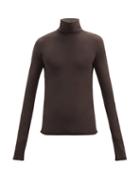 Matchesfashion.com Bottega Veneta - Jersey Roll-neck Sweater - Mens - Brown