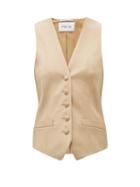 Matchesfashion.com Pallas Paris - Gambler V-neck Wool Waistcoat - Womens - Beige