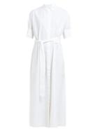Matchesfashion.com White Story - Antonia Oversized Cotton Midi Shirtdress - Womens - White