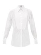 Matchesfashion.com Dolce & Gabbana - Bib-front Cotton-poplin Tuxedo Shirt - Womens - White