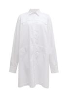 Matchesfashion.com Roni Helou - Lily Oversized Cotton-poplin Shirt - Womens - White