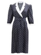 Ladies Rtw Rodarte - Pleated Polka-dot Silk-twill Midi Dress - Womens - Black White