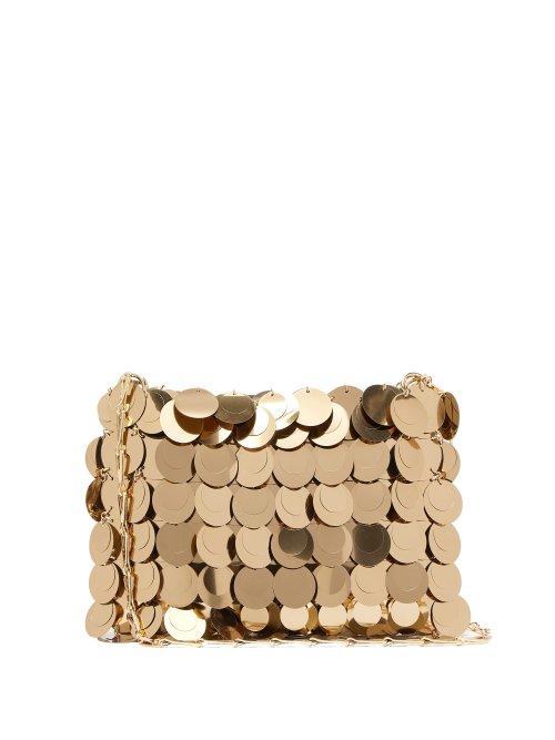 Matchesfashion.com Paco Rabanne - Sparkle 1969 Embellished Shoulder Bag - Womens - Gold