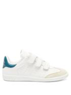 Ladies Shoes Isabel Marant - Beth Velcro-straps Leather And Suede Trainers - Womens - White Multi