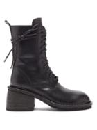 Matchesfashion.com Ann Demeulemeester - Block-heel Leather Boots - Womens - Black