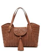 Anya Hindmarch - Neeson Woven-leather Bag - Womens - Tan