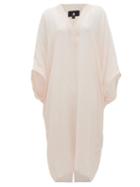 Matchesfashion.com Su Paris - Bahia Striped Cotton-gauze Kaftan - Womens - Light Pink