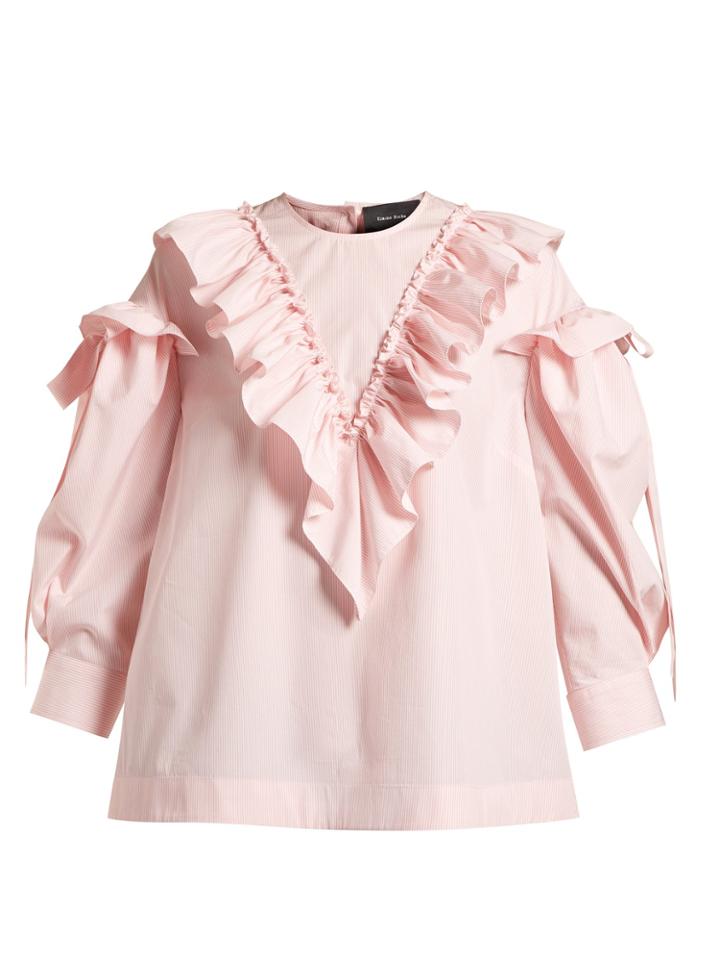 Simone Rocha Ruffled-trim Cotton Blouse