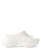 Balenciaga - X Crocs Logo-embossed Platform Slides - Womens - White
