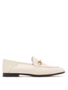 Matchesfashion.com Gucci - Brixton Collapsible-heel Leather Loafers - Womens - White