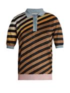 Marco De Vincenzo Diagonal-striped Polo Shirt