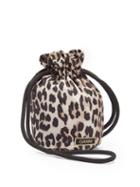 Matchesfashion.com Ganni - Leopard-print Recycled-fibre Drawstring Pouch - Womens - Leopard