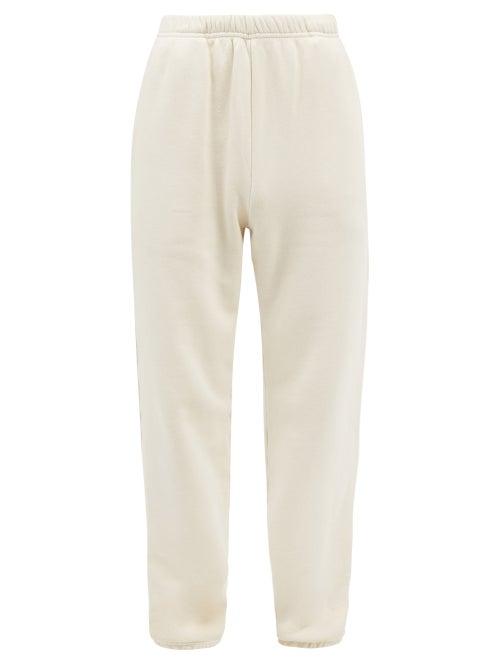 Les Tien - Brushed-back Cotton Track Pants - Mens - White