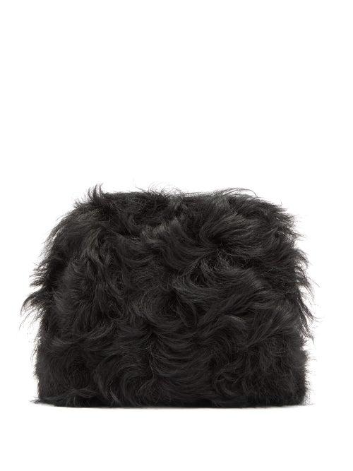 Matchesfashion.com Osoi - Peanut Brot Mini Shearling Cross Body Bag - Womens - Black