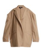 Matchesfashion.com Edward Crutchley - Oversized Notch Lapel Wool Blend Blazer - Womens - Beige