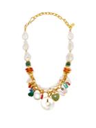 Matchesfashion.com Lizzie Fortunato - Vista Pearl & Gold-plated Charm Necklace - Womens - Multi
