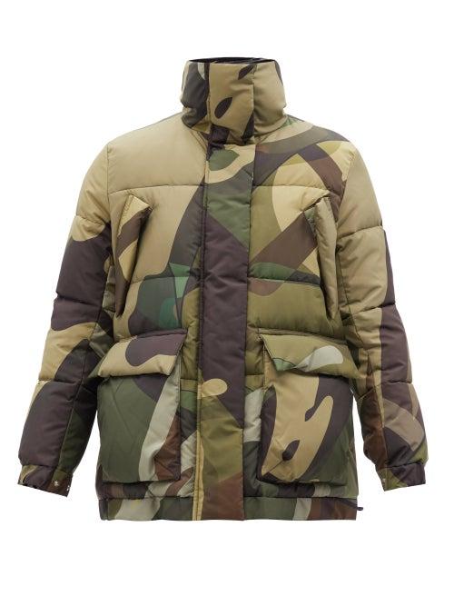 Sacai - X Kaws Camouflage-print Padded Jacket - Womens - Camouflage