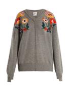 Barrie Urban Folk V-neck Floral-intarsia Sweater