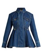 Ellery Pro Protest Peplum Denim Jacket