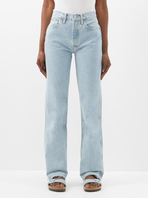 Re/done - 90s High-rise Straight-leg Jeans - Womens - Light Denim