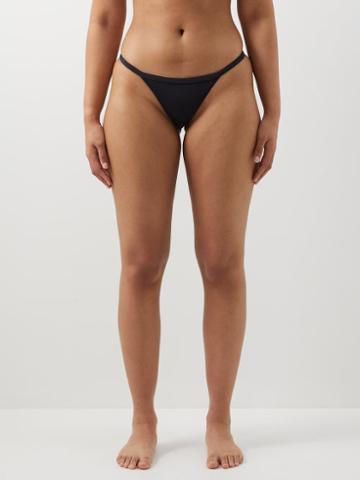 Form And Fold - The Bare High-leg Bikini Briefs - Womens - Black