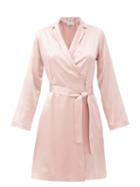 Ladies Lingerie La Perla - Belted Short Silk Robe - Womens - Light Pink