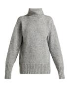 Matchesfashion.com Joseph - Roll Neck Wool Blend Sweater - Womens - Grey Multi