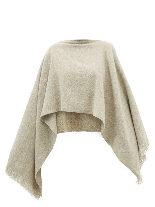 Lauren Manoogian - Fringed Poncho - Womens - Beige