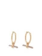 Matchesfashion.com Hum - 18kt Gold, Sterling Silver & Diamond Hoop Earrings - Womens - Silver Gold
