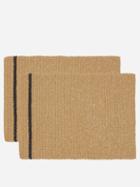Brunello Cucinelli - Set Of Two Monili-chain Faux-wicker Placemats - Brown