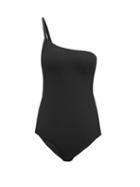 Matchesfashion.com Matteau - The One Shoulder Swimsuit - Womens - Black