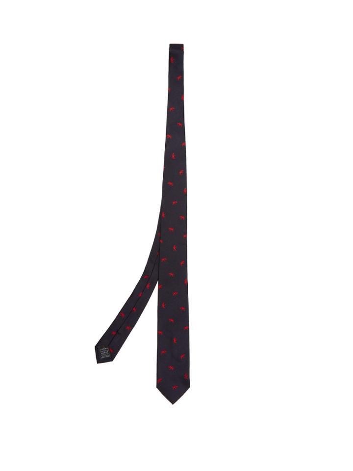 Dunhill Tweenie Devil Embroidered Silk Tie