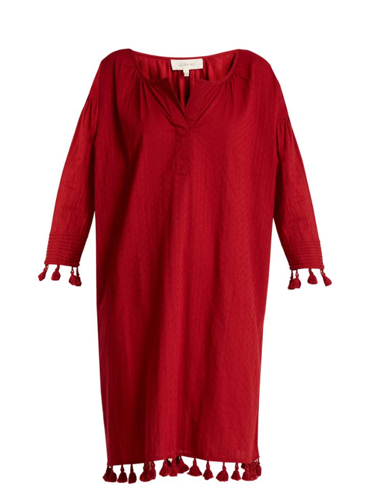 The Great The Tassel Tunic Cotton Dress
