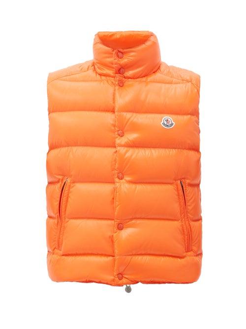 Matchesfashion.com Moncler - Tib Quilted Down Gilet - Mens - Orange