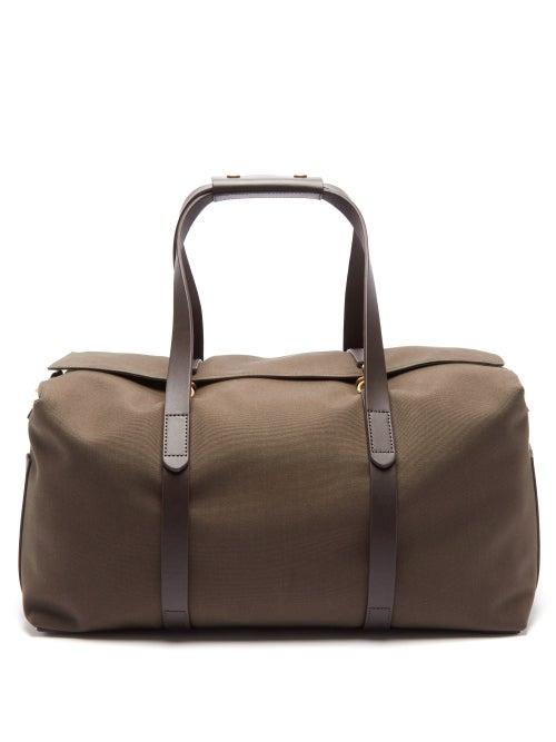 Mismo - Leather-trim Canvas Holdall - Mens - Dark Brown