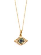 Matchesfashion.com Ileana Makri - Kitten Eye Diamond, Tsavorite & Sapphire Necklace - Womens - Gold