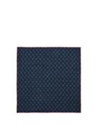 Matchesfashion.com Gucci - Gg-logo Print Silk Pocket Square - Mens - Blue Multi