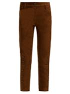 Ann Demeulemeester Button Linen And Cotton-blend Trousers